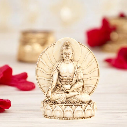 Handcrafted Cultured Marble Gautam Buddha Statue1