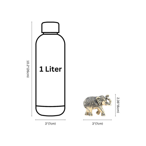 Handcrafted Decorative Brass Elephant (Set of Two)