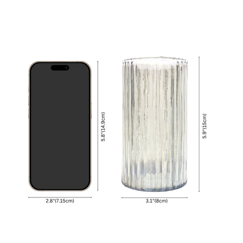 Handcrafted Decorative Glass Flower Vase—Grey