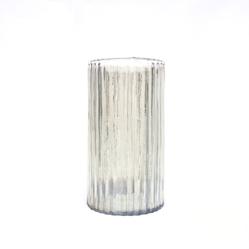 Handcrafted Decorative Glass Flower Vase—Grey
