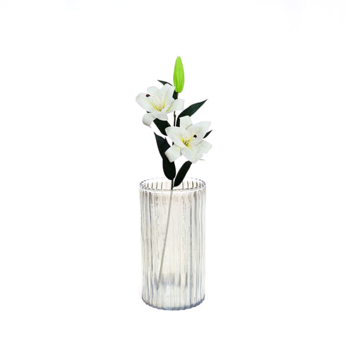 Handcrafted Decorative Glass Flower Vase—Grey