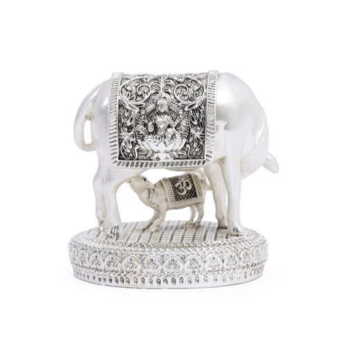 Handcrafted Divine Kamdhenu Cow and Calf – Spiritual Decor Item