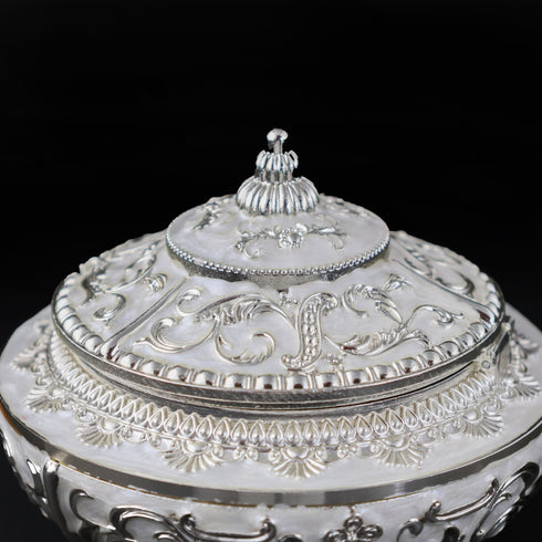 Handcrafted Domed-Shaped Decorative Serveware with a Spoon