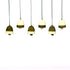 Handcrafted Eco-friendly Green Wooden Bell Hangings for Christmas Decor