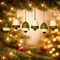 Handcrafted Eco-friendly Green Wooden Bell Hangings for Christmas Decor