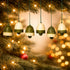 Handcrafted Eco-friendly Green Wooden Bell Hangings for Christmas Decor