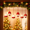 Handcrafted Eco-friendly Red Wooden Bell Hangings for Christmas Decor