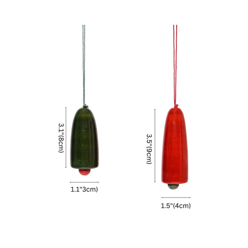 Handcrafted Eco-friendly Wood Chimes for Christmas Tree Decor