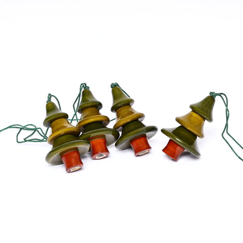 Handcrafted Eco-friendly Wooden Tree Hangings for Christmas Decor