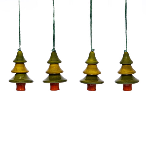 Handcrafted Eco-friendly Wooden Tree Hangings for Christmas Decor