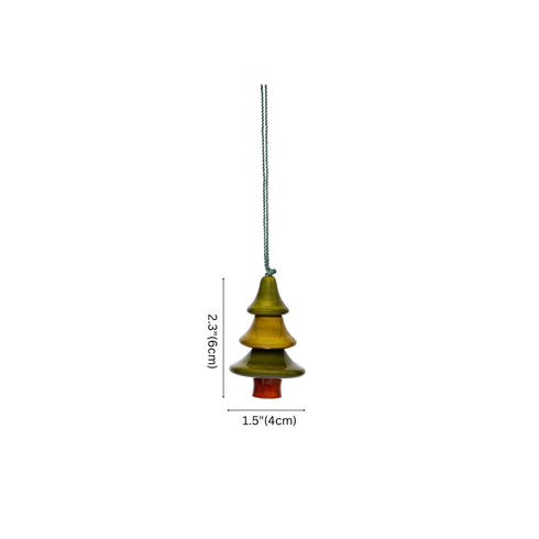 Handcrafted Eco-friendly Wooden Tree Hangings for Christmas Decor