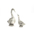 Handcrafted Elegant Silver Coated Swan Pair