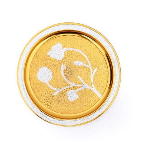 Handcrafted Embossed Pooja Thali