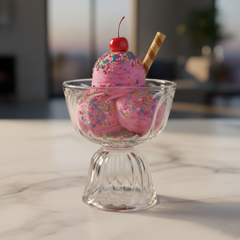 Handcrafted Glass Ice-Cream/Dessert Bowl