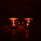 Handcrafted Glass T-light Holder—Purple—Set of 2