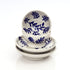 Handcrafted Jaipur Blue Pottery Bowl & Plate Set – Indigo Leaf Pattern