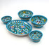 Handcrafted Jaipur Blue Pottery Oval Plate & Bowl Set - Floral Serveware for Dining & Gifting