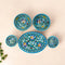 Handcrafted Jaipur Blue Pottery Oval Plate & Bowl Set - Floral Serveware for Dining & Gifting