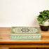 Handcrafted Kashmiri Paper Mache Multi-Utility Rectangular Box— Light Green