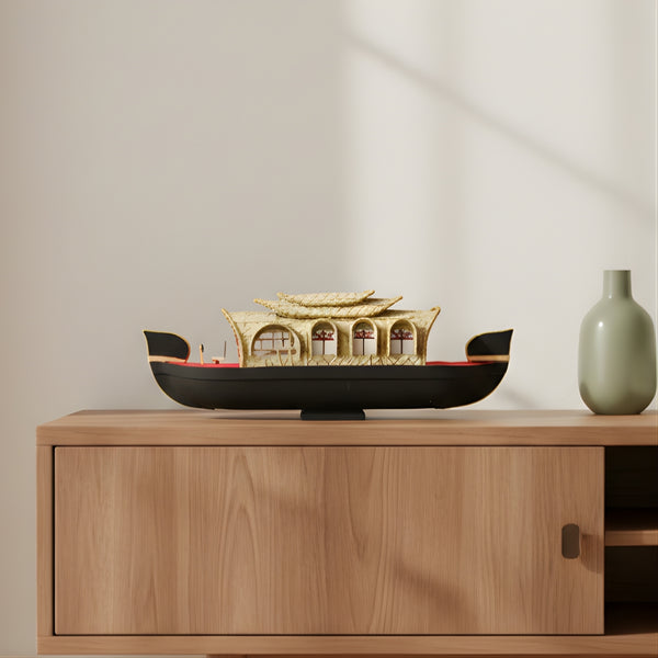 Handcrafted Kerala Houseboat Showpiece