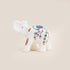 Handcrafted Marble Inlay Elephant (Orange/Royal Blue) – Pacchikari Stone Inlay Technique