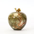 Handcrafted Onyx Marble Apple with Gold Leaf – Luxurious Home & Office Decor