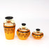 Handcrafted Orange and yellow Terracotta Pots for Home Decor - Set of 3 - Madhubani Hand Painting
