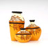 Handcrafted Orange and yellow Terracotta Pots for Home Decor - Set of 3 - Madhubani Hand Painting