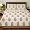 Handcrafted Paisley King Size Cotton Bedsheet, Pillow Cover and Dohar (4-piece set)