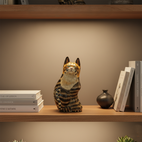 Handcrafted Papier Mache Cat