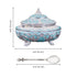Handcrafted Powder Blue Decorative Serveware with Spoon