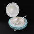 Handcrafted Powder Blue Decorative Serveware with Spoon