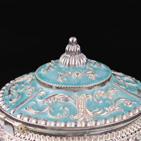 Handcrafted Powder Blue Decorative Serveware with Spoon