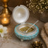 Handcrafted Powder Blue Decorative Serveware with Spoon