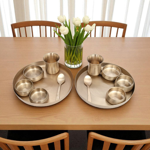 Handcrafted Pure Kansa Belgian Thali set (Set of 2)