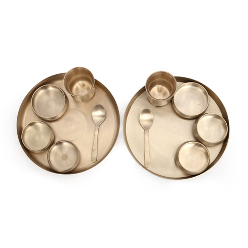 Handcrafted Pure Kansa Belgian Thali set (Set of 2)