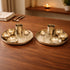 Handcrafted Pure Kansa Round Thali Set (Set of 2)