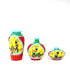 Handcrafted Red and Yellow Terracotta Pots for Home Decor - Set of 3 - Warli Hand Painting