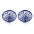 Handcrafted Round Blue Pottery Bowls