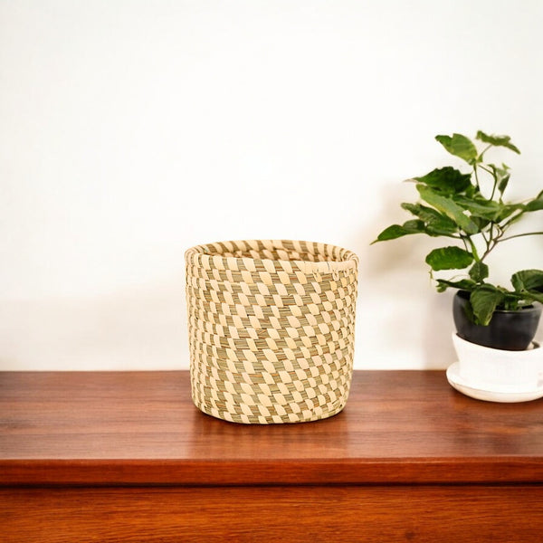 Handcrafted Sabai Grass Small Utility Container