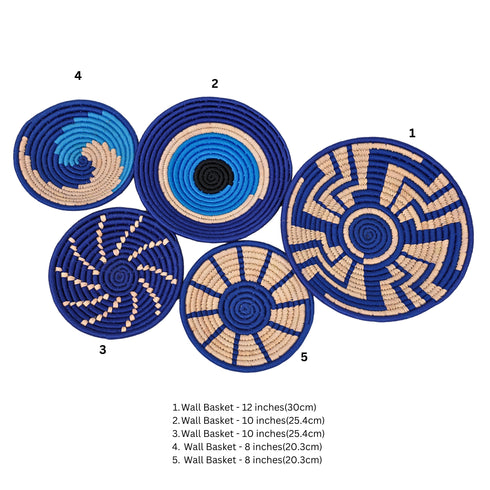 Handcrafted Sabai Grass Wall Decor Basket – Set