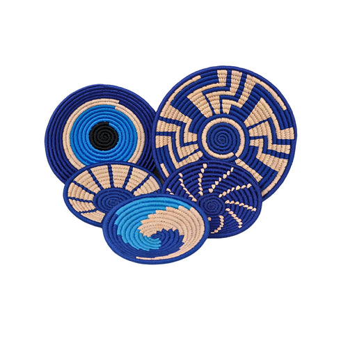 Handcrafted Sabai Grass Wall Decor Basket – Set