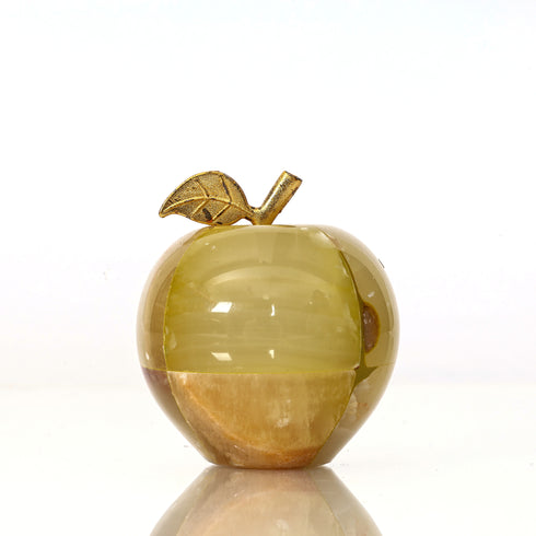 Handcrafted Soapstone Apple Sculpture - Yellow- Unique Indian Sculpture for Home Decor & Gifting (Copy) (Copy)