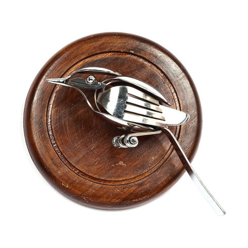 Handcrafted Stainless Steel Bird Wall Hanging