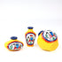 Handcrafted Terracotta Pots for Home Decor - Set of 3 - Warli Hand Painting - Yellow