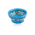 Handcrafted Turquoise Colour Round Blue Pottery Bowls—Set of 2—Floral Pattern—6”