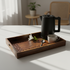 Handcrafted Wooden Serving Tray – Carved Floral Design