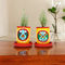 Handcrafted Yellow Terracotta Planters - Set of 2 - Madhubani Hand Painting