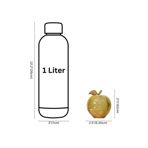 Handcrafted Onyx Apple Sculpture - Yellow- Unique Indian Sculpture for Home Decor & Gifting