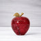 Handcrafted Red Marble Apple with Gold Leaf – Elegant Home & Office Decor